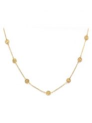 MOODE Naszyjnik "Loana" z elementami ozdobnymi - dł. 42 cm rozmiar: onesize. Żółte naszyjniki damskie MOODE, ze stali. Za 74.28 zł.