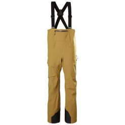 Damskie spodnie narciarskie na szelkach Helly Hansen Verglas BC. Brązowe spodnie sportowe damskie Helly Hansen, na zimę, bez wzorów, narciarskie. W wyprzedaży za 1,058.95 zł.