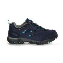 Buty trekkingowe damskie Holcombe IEP Low Regatta. Niebieskie obuwie trekkingowe damskie Regatta, bez zapięcia. W wyprzedaży za 249.99 zł.