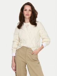 ONLY Sweter Geena 15339575 Écru Relaxed Fit. Swetry klasyczne damskie Only, s, z syntetyku, bez kołnierzyka. Za 129.99 zł.