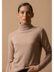 Perfect Cashmere Kaszmirowy golf w kolorze beżowym rozmiar: L. Brązowe golfy damskie Perfect Cashmere, l, bez wzorów, z kaszmiru, bez ramiączek. Za 347.99 zł.
