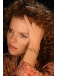 DIAMANTA Złota bransoletka "Maille Plate" rozmiar: onesize. Żółte bransoletki damskie DIAMANTA, złote. Za 4,393.99 zł.