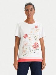 Luisa Spagnoli T-Shirt Belle 543280 Biały Regular Fit. Białe t-shirty damskie Luisa Spagnoli, s, bez wzorów, z bawełny, bez kołnierzyka. Za 619.99 zł.