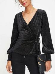 LA Angels Bluzka w kolorze czarnym rozmiar: XL. Czarne bluzki damskie LA Angels, xl, bez wzorów, bez kołnierzyka, bez ramiączek. Za 113.99 zł.