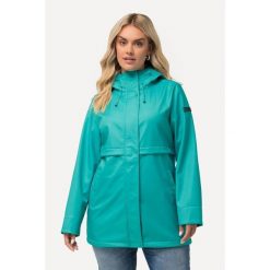 Damskie Kurtka softshell HYPRAR hydrofobowa podszewka z polaru. Niebieskie kurtki damskie Ulla Popken, plus size, bez wzorów, z materiału, bez kaptura. W wyprzedaży za 383.99 zł.
