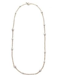 U.S. Polo Assn. Pozłacany naszyjnik z perłami - 113 cm rozmiar: onesize. Białe naszyjniki damskie U.S. Polo Assn., z perłą, metalowe. Za 155.95 zł.