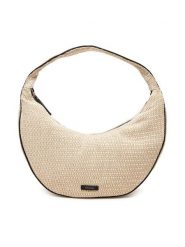 Calvin Klein Torebka Pinched Raffia Large Shoulder Ba LV04F3060G Beżowy. Brązowe torebki klasyczne damskie Calvin Klein, z tworzywa sztucznego, bez dodatków. Za 399.99 zł.