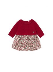 Mayoral Sukienka codzienna 2821 Czerwony Regular Fit. Czerwone sukienki dziewczęce Mayoral, bez wzorów, z bawełny, bez ramiączek, proste. Za 159.99 zł.