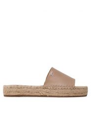 DKNY Espadryle K1304618 Beżowy. Brązowe espadryle damskie DKNY, bez wzorów, ze skóry, bez obcasa. Za 819.99 zł.