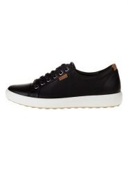 Ecco Sneakersy "SOFT 7" w kolorze czarnym rozmiar: 37. Czarne obuwie sportowe damskie ECCO, ze skóry, bez zapięcia. Za 262.91 zł.