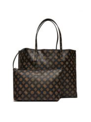 Guess Torebka Vikky II HWPQ93 18290 Brązowy. Brązowe shopper bag Guess, z aplikacjami, ze skóry, bez dodatków. Za 349.99 zł.