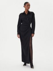 Eleh Sukienka wieczorowa EFW250275 Czarny Regular Fit. Czarne sukienki damskie Eleh, bez wzorów, z syntetyku, wizytowe, bez ramiączek. Za 509.99 zł.
