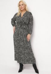 Czarna Rozkloszowana Sukienka Maxi z Gumką w Pasie Belinna. Czarne sukienki damskie Born2be, bez wzorów, bez ramiączek. W wyprzedaży za 50.99 zł.
