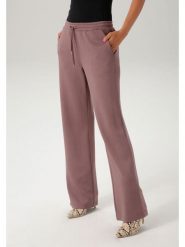 Aniston Spodnie w kolorze szaroróżowym rozmiar: 48. Różowe spodnie materiałowe damskie Aniston, bez wzorów, z materiału. Za 82.99 zł.