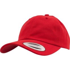 Niskoprofilowa Czapka Z Daszkiem Dla Dorosłych Unisex Classic Cotton Twill. Czerwone czapki z daszkiem damskie FLEXFIT, bez wzorów. Za 67.99 zł.