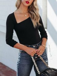 LA Angels Koszulka w kolorze czarnym rozmiar: L. Czarne koszulki damskie LA Angels, l, bez wzorów, z asymetrycznym kołnierzem, bez ramiączek. Za 113.99 zł.