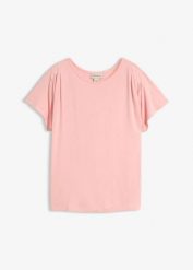 T-shirt z miękkiej wiskozy. Czarne t-shirty damskie bonprix, bez wzorów, z wiskozy, bez kołnierzyka. Za 19.99 zł.