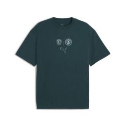 Koszulka unisex Manchester City FtblStatement Cellerator PUMA. Zielone koszulki damskie Puma, bez wzorów, bez kołnierzyka, bez ramiączek. Za 199.00 zł.