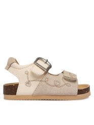 Mayoral Sandały 41755.68 Beżowy. Brązowe sandały dziewczęce Mayoral, ze skóry, bez obcasa, bez zapięcia. Za 179.99 zł.