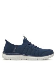 Skechers Sneakersy Virtue-Glow 104426/NVY Granatowy. Niebieskie obuwie sportowe damskie Skechers, z materiału, bez zapięcia. Za 299.99 zł.