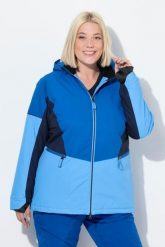 Damskie Kurtka sportowa HYPRAR wodoodporna osłona przeciwśnieżna. Niebieskie kurtki sportowe damskie Ulla Popken, plus size, bez wzorów, z materiału, z kapturem. Za 799.99 zł.