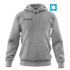 Bawełniana bluza Givova Hoodie szara. Czarne bluzy damskie Givova, bez wzorów, z bawełny, bez kaptura. Za 102.24 zł.