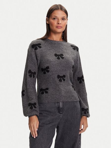 ONLY Sweter Bora 15360712 Szary Regular Fit. Szare swetry klasyczne damskie Only, l, z syntetyku, bez kołnierzyka. Za 99.99 zł.