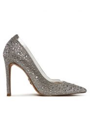 Steve Madden Szpilki Lineup-R s SM11003635 Srebrny. Szare szpilki damskie Steve Madden, bez wzorów, z tworzywa sztucznego, bez obcasa, na szpilce, bez zapięcia. Za 469.99 zł.