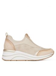 Remonte Sneakersy D0T08-61 Beżowy. Brązowe obuwie sportowe damskie Remonte, ze skóry, bez zapięcia. Za 265.99 zł.