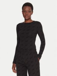 HUGO Body Lokky 50549795 Czarny Regular Fit. Czarne body i gorsety Hugo, bez wzorów, z bawełny. Za 299.99 zł.