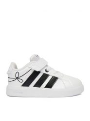 Adidas Sneakersy CEO-GRAND COURT 3.0 EL I KH9781 Biały. Białe buty sportowe dziewczęce Adidas, ze skóry, bez zapięcia. Za 139.99 zł.