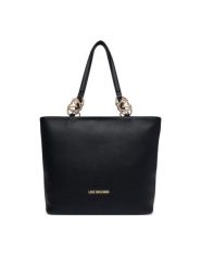 LOVE MOSCHINO Torebka JC4005PP1PLB0000 Czarny. Czarne shopper bag Love Moschino, bez wzorów, ze skóry, bez dodatków. Za 1,009.00 zł.