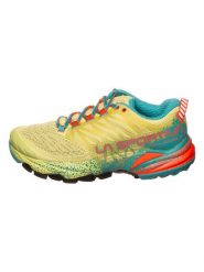 LA SPORTIVA Buty "Akasha II" w kolorze żółto-turkusowym do biegania rozmiar: 38,5. Żółte obuwie sportowe damskie La Sportiva, z materiału, bez zapięcia, do biegania. Za 376.85 zł.