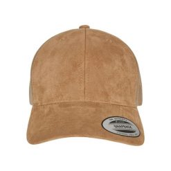 Zamszowa czapka Flexfit Trucker. Zielone czapki z daszkiem damskie FLEXFIT, bez wzorów, z materiału. Za 84.65 zł.