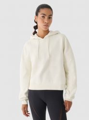 4F Bluza dresowa z kapturem damska 4F x Anna Lewandowska - biała S. Białe bluzy damskie 4F, s, bez wzorów, z bawełny, z kapturem. W wyprzedaży za 119.99 zł.