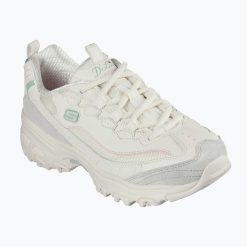Buty damskie SKECHERS D'Lites New Heat. Białe obuwie sportowe damskie Skechers, bez zapięcia, do biegania. Za 279.00 zł.