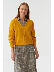 TATUUM Sweter w kolorze żółtym rozmiar: XL. Żółte swetry klasyczne damskie TATUUM, xl, bez kołnierzyka. Za 105.38 zł.