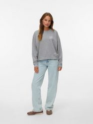 Vero Moda Bluza w kolorze szarym rozmiar: XS. Szare bluzy damskie Vero Moda, xs, bez wzorów, bez kaptura. Za 56.66 zł.