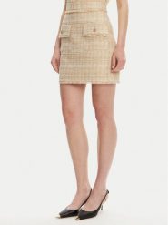 Marciano Guess Spódnica mini 5GGD15 7302A Beżowy Regular Fit. Brązowe spódnice damskie Marciano Guess, z aplikacjami, z bawełny, mini. Za 495.00 zł.