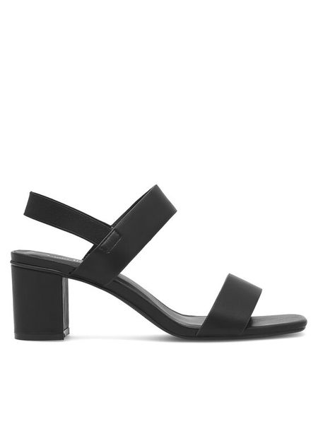 Clara Barson Sandały Fraise WS280701-02 Czarny. Czarne sandały damskie Clara Barson, bez wzorów, z syntetyku, bez obcasa, na słupku, bez zapięcia. Za 99.99 zł.