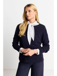 Rich & Royal Sweter w kolorze granatowym rozmiar: S. Niebieskie swetry klasyczne damskie Rich & Royal, s, bez kołnierzyka. Za 150.72 zł.