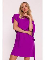 Stylove Sukienka w kolorze fioletowym rozmiar: XL. Różowe sukienki damskie Stylove, bez wzorów, bez ramiączek. Za 214.99 zł.