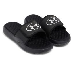 Klapki Damskie Sportowe Under Armour W Ignite Pro 8 Sl T 7. Czarne klapki damskie Under Armour, bez wzorów, bez obcasa, bez zapięcia. Za 179.99 zł.