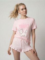 Piżama dwuczęściowa z domieszką wiskozy Marie - różowy. Czerwone piżamy damskie Sinsay, bez wzorów, z wiskozy, bez ramiączek. Za 49.99 zł.