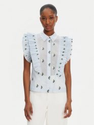 Munthe Koszula Must 252102725224 Błękitny Regular Fit. Niebieskie koszule damskie Munthe, bez wzorów, z bawełny, bez kołnierzyka, bez ramiączek. Za 759.99 zł.