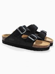 Sunbay Klapki "Turmero" w kolorze czarnym rozmiar: 37. Czarne klapki damskie Sunbay, bez wzorów, z otwartym noskiem, bez obcasa, bez zapięcia. Za 188.85 zł.