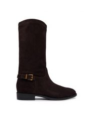 MICHAEL Michael Kors Kozaki Harleigh Mid 40F6HRMB5S Brązowy. Brązowe kozaki damskie MICHAEL Michael Kors, ze skóry, bez obcasa, na płaskiej podeszwie, bez zapięcia. Za 1,129.00 zł.
