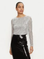 ONLY Bluzka Spacy 15331803 Srebrny Cropped Fit. Szare bluzki damskie Only, xs, bez wzorów, z syntetyku, bez kołnierzyka, bez ramiączek. W wyprzedaży za 79.99 zł.