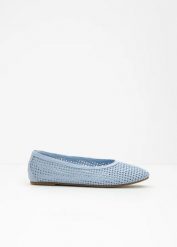 Baleriny z miękkiego materiału. Czarne balerinki damskie bonprix, bez wzorów. Za 127.99 zł.
