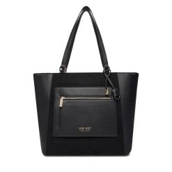 Torebka Nine West. Czarne shopper bag Nine West, bez wzorów, bez dodatków. Za 249.99 zł.